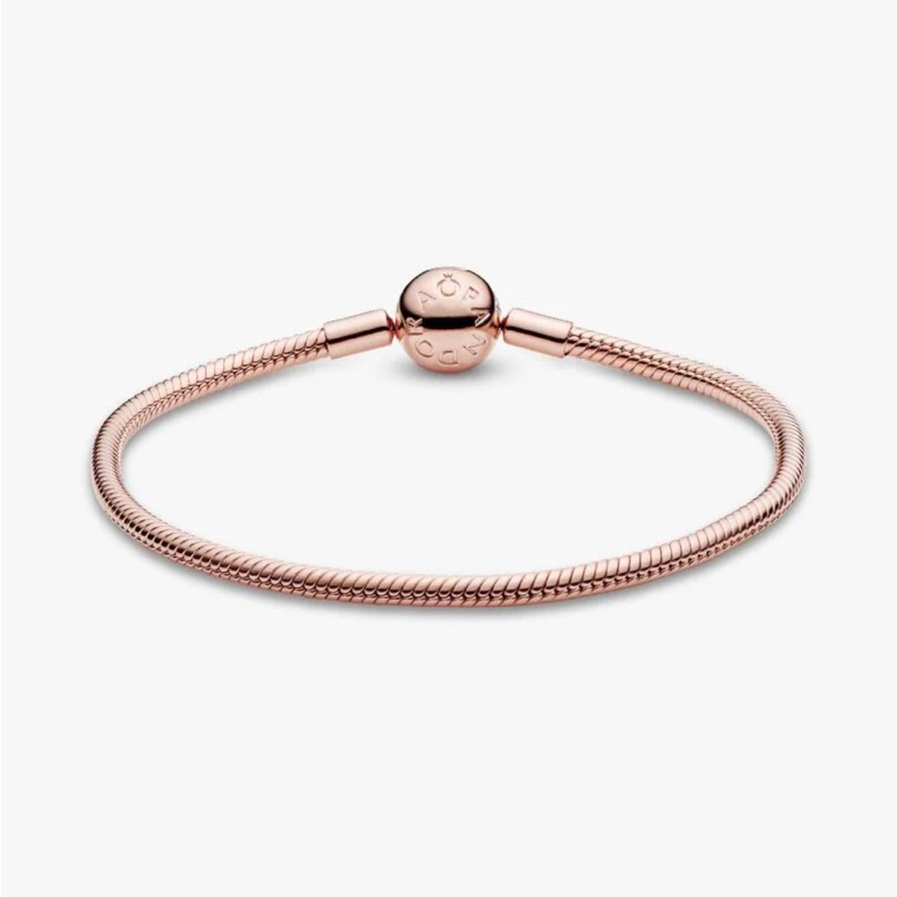 Pandora Rose Gold Bracelet snake chain 580728-17 style - Picture 3 of 5